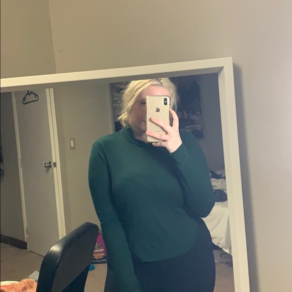 Topshop Green Longsleeve mockneck - Picture 4 of 4